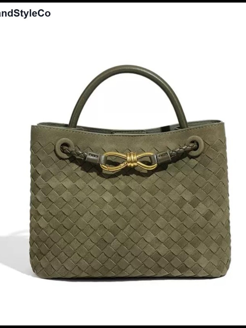Faux Leather Woven Tote Bag Top Handle Shoulder Crossbody Purse Handbag